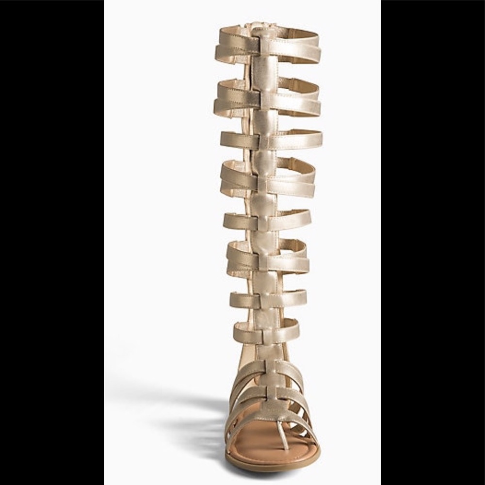 Gold gladiator sandals